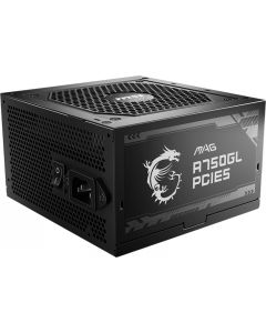 MSI MAG A750GL PCIE5, 750W, 80 Plus Gold, ATX Form Factor, 100~240 Vac