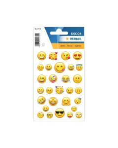 Herma Самозалепващи се етикети Емотикони, жълти, 3 листа
