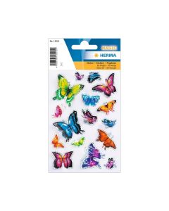 Herma Самозалепващи се етикети Пеперуди, 3D, 1 лист