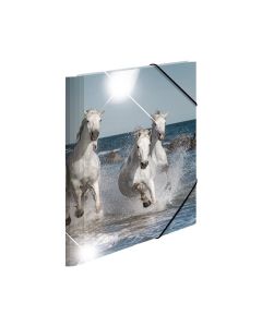 Herma Папка Animals, картонена, с ластик, A4, PP, коне