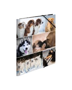 Herma Папка Animals, картонена, с ластик, A4, кучета