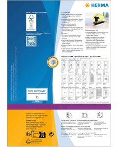 Herma Самозалепващи се етикети, A4, за CD, диаметър 116 mm, 2 броя, 100 листа