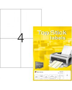 Top Stick Самозалепващи се етикети, A4, 105 х 148.5 mm, 4 броя, 100 листа