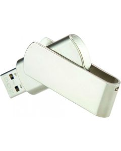 USB флаш памет Premium, USB 2.0, 16 GB, метална, сребриста
