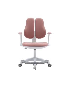 Детски стол RFG Ergo Cute White, текстил, до 100 kg, розов