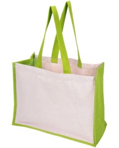 TOPS Торба Future, памук и юта, 42 х 19 х 33 cm, зелена