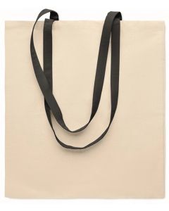 More Than Gifts Торба Zevra, памучна, 140 g-m2, натурална, с черни дръжки