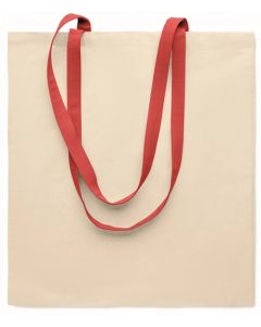 More Than Gifts Торба Zevra, памучна, 140 g-m2, натурална, с червени дръжки