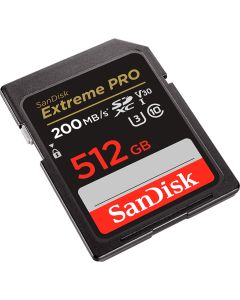 SanDisk Extreme PRO 512GB SDXC карта с памет + 2 години RescuePRO Deluxe