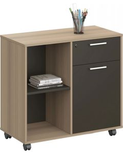 Шкаф RFG Milano, 800 х 400 х 750 mm, ПДЧ, светъл дъб и тъмносиво