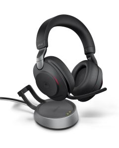 Jabra Evolve2 85 MS Stereo слушалка  + стойка, Link380 USB-A, черни
