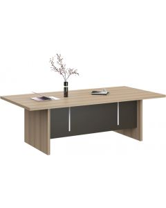 Работно RFG Заседателна маса Milano, 2400 х 1200 х 750 mm, светъл дъб и сиво