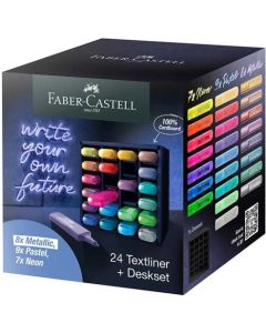 Faber-Castell Текст маркер, 24 цвята, микс, в куб