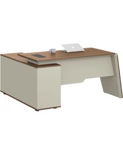 Работно бюро RFG Elmaz, с шкаф, 1600 х 1400 х 760 mm, дъб и сиво