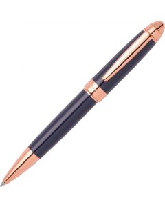 Hugo Boss Химикалка Icon, в кутия, синя, със златисто-розови елементи