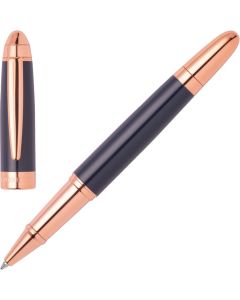 Hugo Boss Ролер Icon, в кутия, хром, тъмносин, със златисто-розови елементи