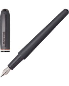 Hugo Boss Писалка Contour Iconic, в кутия, тъмносива