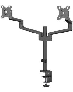 Neomounts DS60-425BL2, Монтаж На бюро, 17"-27", 2 x 8 кг, 100 х 100, 75 х 75, Черен