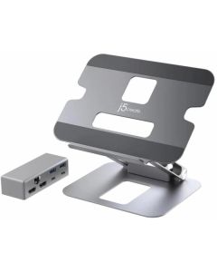 Поставка за лаптоп с докинг станция j5create JTS427, до 16, USB-C, HDMI, 4K