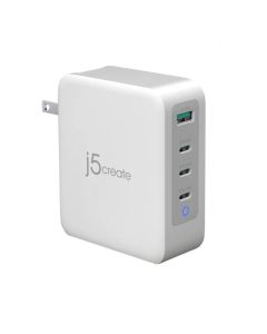 Мрежово зарядно j5create JUP43130E 130W, 4 порта, USB-C, USB-A