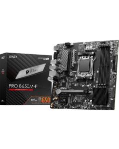 MSI PRO B650M-P, 4x DDR5, Micro ATX, AM5, 1x HDMI, 1x VGA, 4x USB 2.0, 1x RJ-45