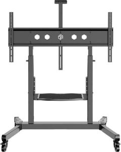 ONKRON Mobile TV Stand Rolling TV Cart за 50 до 100-инчови екрани до 120 кг, Черен