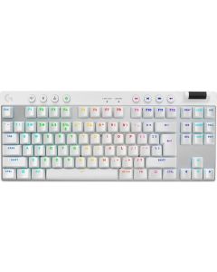Геймърска Logitech G PRO X TKL, Bluetooth, USB кабел, RGB, Механична, Бял
