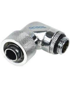 Компресионен фитинг Alphacool, 16-10 - G1-4, 90, Въртящ се, Хром
