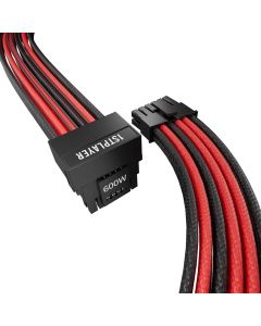1stPlayer модулен кабел Custom Sleeved Modding Cable Black-Red - PCIe 5.0