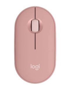 Logitech Pebble Mouse 2, безжична, оптичен сензор, 1000 dpi, Розов