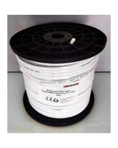 Микрокоаксиален кабел RG59CU/48CU+2x0.50mm CU - БЯЛ, 200 метра