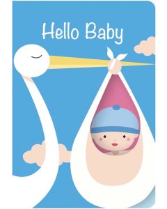 Gespaensterwald Картичка Fun-Cut, Hello Baby, синя