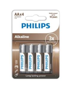 PHILIPS Alkaline AA 4-PACK