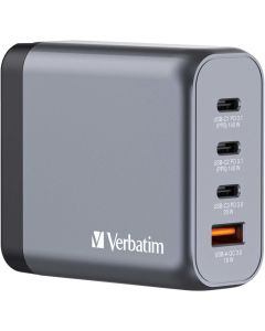 Verbatim GNC-140 GaN Charger 4 Port 140W USB A-C (EU-UK-US)