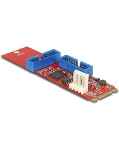 Адаптер Delock, M.2 Key B+M мъжко към 2 x USB 5 Gbps Pin Header