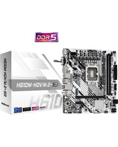 ASROCK H610M-HDV-M.2 D5, LGA1700, 2x DDR5, mATX, VGA, DP, HDMI