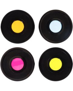 Комплект основни цветни филтри Bresser 1,25" (червен, зелен, син, жълт)