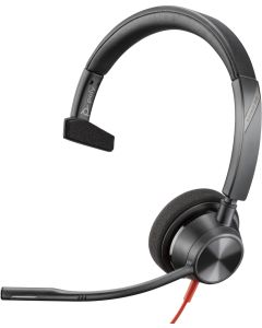 HP Poly Blackwire 3310 Monaural Microsoft Teams Certified USB-C Headset +USB-C-A Adapter