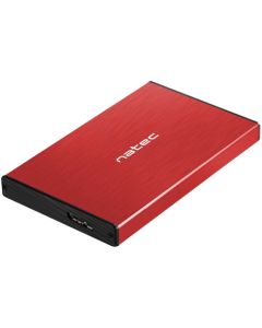 Natec External HDD-SSD Enclosure Rhino Go SATA 2.5" USB 3.0 Red