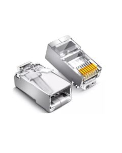 Екраниран куплунг 8p8c RJ45 за кръгъл LAN кабел и скорости до 2,5G, 10 броя