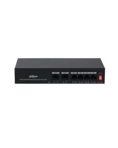 4 портов PoE мрежов комутатор 36W + 2xUPLINK - DAHUA PFS3006-4ET-36