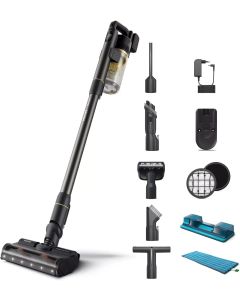 Прахосмукачка Philips 7000 Series Aqua, 80 dB, LCD дисплей, Четка Aqua, Черен