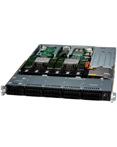 Supermicro assembled server based on SYS-121C-TN10R, 2x 4410Y 2P CPU, 4x 32GB DDR5-4800, 2x SSD 2.5" SATA 240GB, 2x AIOM 2x 10GbE RJ45, CBL-SAST-1274LP-100, 2x SOCKET E E1B CARRIER