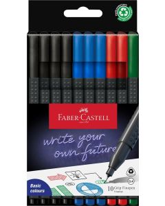 Faber-Castell Тънкописец Grip, 0.4 mm, 10 броя