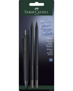 Faber-Castell Химикалка Poly Ball Urban, с 2 молива, черни