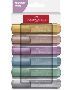 Faber-Castell Текст маркер 1546, металик, 6 цвята