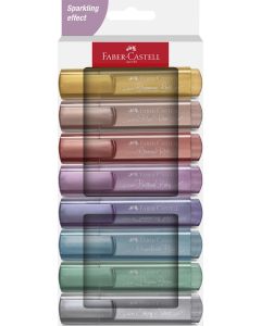 Faber-Castell Текст маркер 1546, металик, с блестящ ефект, 8 цвята