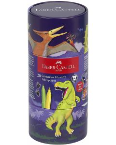 Faber-Castell Флумастери Connector, комплект „Динозавър“, 20 цвята