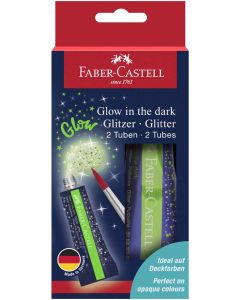 Faber-Castell Течен брокат Glow, 12 ml, 2 броя блистер