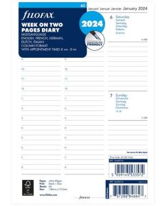 Filofax Пълнител за органайзер Classic, А5, за 2024 година